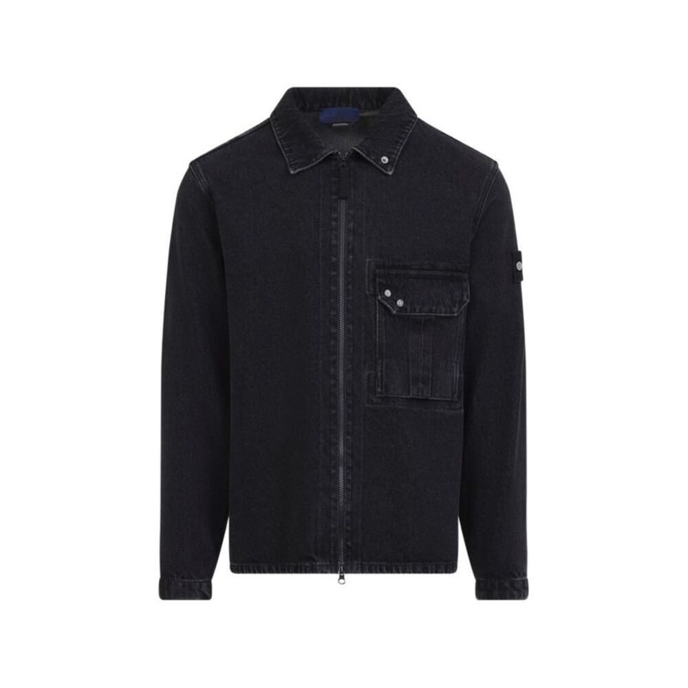 Stone Island Men Denim Cotton Shirt